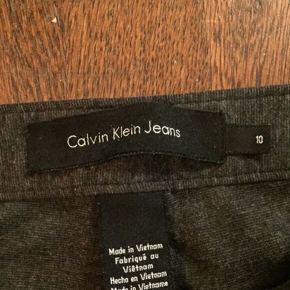 Calvin Klein Jeans Dark Gray Textured Stretch Pant - Picture 5 of 7